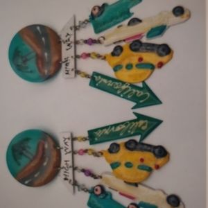 Beach/Cars Statement Earrings